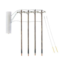 Load image into Gallery viewer, HO Wired Poles Single Crossbar - Bachmann -WUS2265
