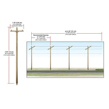 Load image into Gallery viewer, HO Wired Poles Single Crossbar - Bachmann -WUS2265
