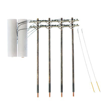 Load image into Gallery viewer, HO Wired Poles Double Crossbar - Bachmann -WUS2266
