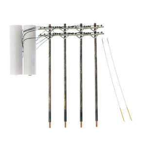 HO Wired Poles Double Crossbar - Bachmann -WUS2266