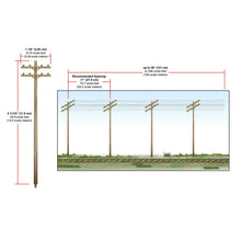 Load image into Gallery viewer, HO Wired Poles Double Crossbar - Bachmann -WUS2266
