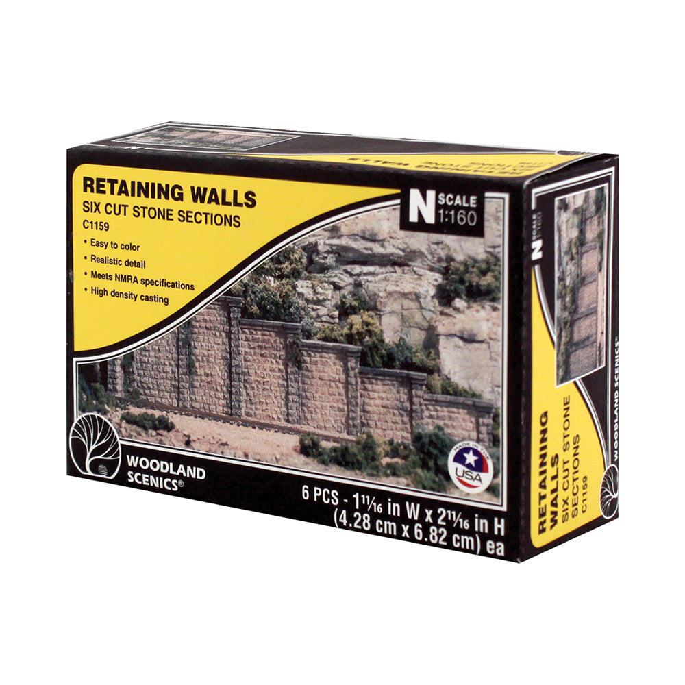 N Cut Stone Retaining Wall Concrete (x6)