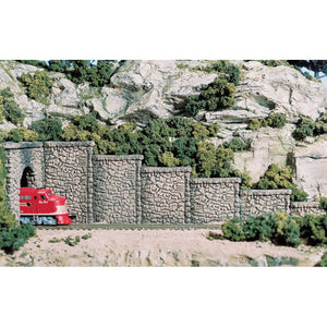 N Random Stone Retaining Wall Concrete (x6) - Bachmann -WC1161