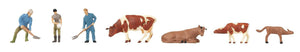 *Farmers (3) and Cows (4) Figure Set