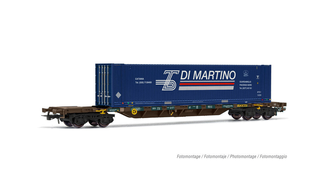 FS CEMAT, 4-axle container wagon Sgnss with 45' container TRENITALIA Rivarossi HR6576