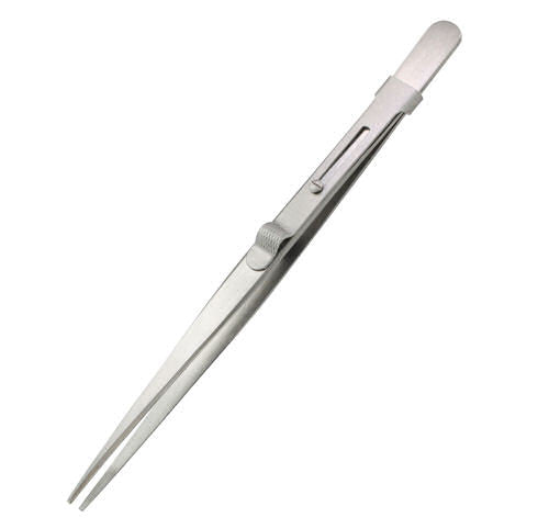 Fine Serrated Locking Tweezers