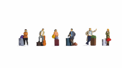 *Passengers (7) with Modern Luggage Figure Set