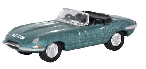 Jaguar E Type Silver Blue   76ETYP014   1:76 Scale,OO Gauge