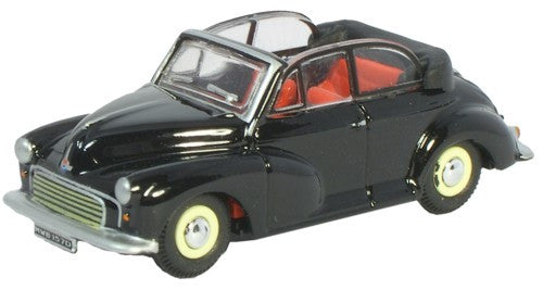 Moris Minor Soft Top Open Black   76MMC002   1:76 Scale,OO Gauge