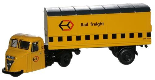 Scammell Scarab Van Trailer Railfreight Yellow   76RAB009   1:76 Scale,OO Gauge