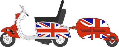 Scooter & Trailer Union Jack   76SC002   1:76 Scale,OO Gauge