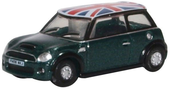 New Mini Cooper S British Racing Green and Union Flag   NNMN005   1:148 Scale