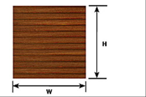 (PS-49P) 0.5mm Styrene Sheet Clapboard 300x175mm 2pc