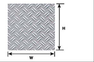 (PS-151P) 0.5mm Styrene Sheet D/Diamond 300x175mm 1:16