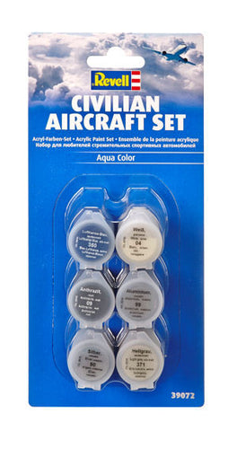 Acrylic Paint 'Aqua' Set - Civilian Aircraft