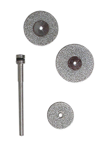 Diamond Saws (3) and Mandrel